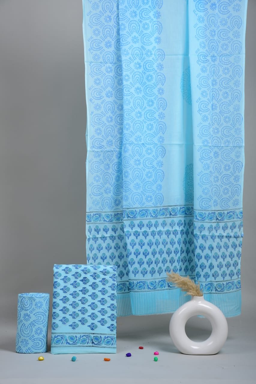 Artisan Cotton Block Print Drees Material