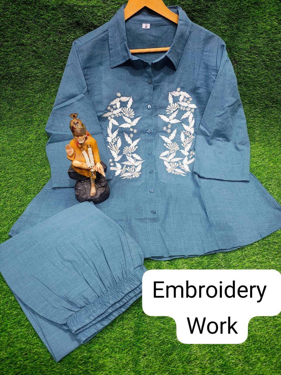 Summer Embroidery Co-Ord Set