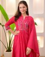 Festive Cotton Embroidered Kurti Set